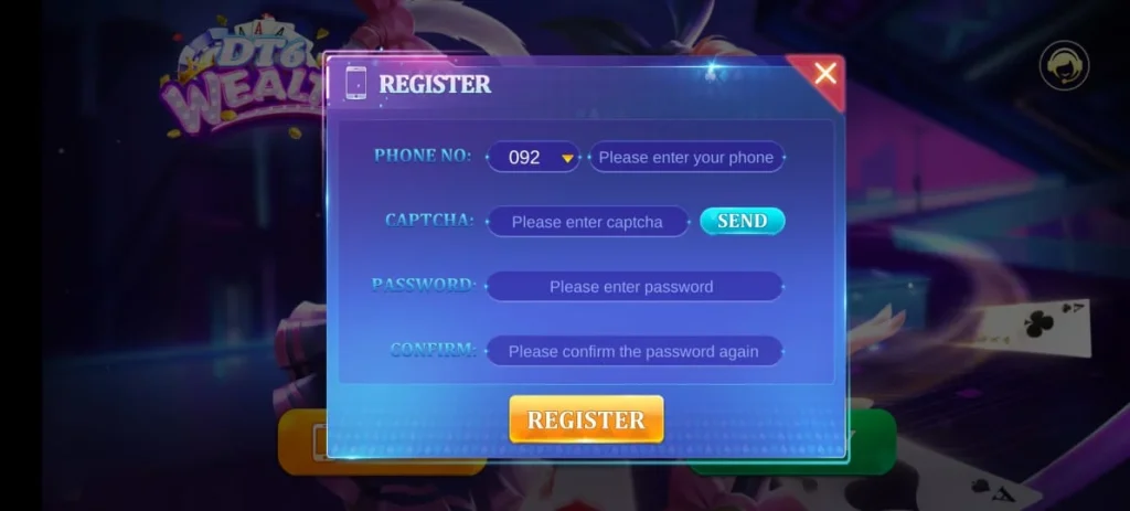 wealth game Register